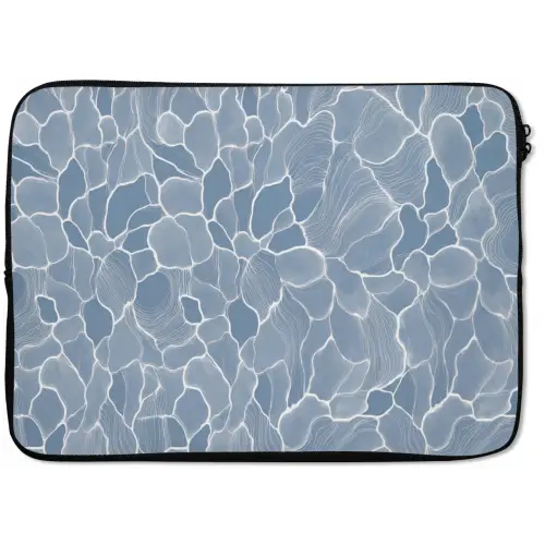 Abstract - Blauw - Bladeren laptophoes neopreen klein -zkaufland3dotto