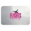 Catch flights not feelings - Vliegtuig - Roze Badmat klein -3d