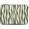 Golvende lijnen - Beige - Groen - Strepen - Abstract laptophoes neopreen klein -zkaufland3dotto