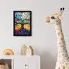 Kunst - Levensboom - Bloemen - Hippie fotolijst zwart zonder passe partout klein -usfeer4_kinderkamer