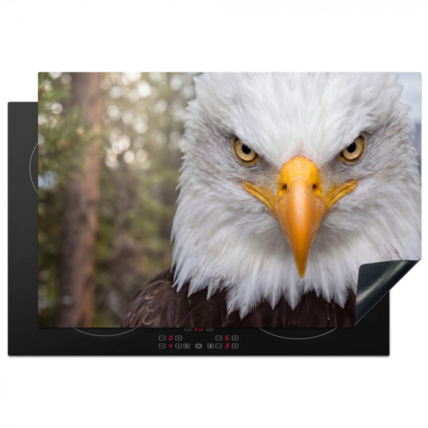 Amerikaans - Zeearend - Portret - Geel Inductie beschermer vinyl 3mm klein -3d