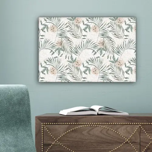 Bohemian - Bloemen - Bladeren - Jungle - Tropical canvas 2cm klein -sfeer4