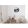 Vrouw - Paard - Artistiek Wandcirkel aluminium klein -woonkamer