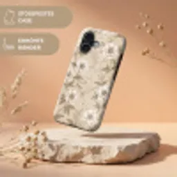 Bloemen - Patroon - Beige Toughcase MagSafe Apple iPhone 17 klein -USP_RandenV_DE