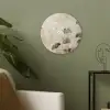 Bloemen - Japandi - Wabi sabi Akoestische PET Vilt - Rond klein -sfeer2