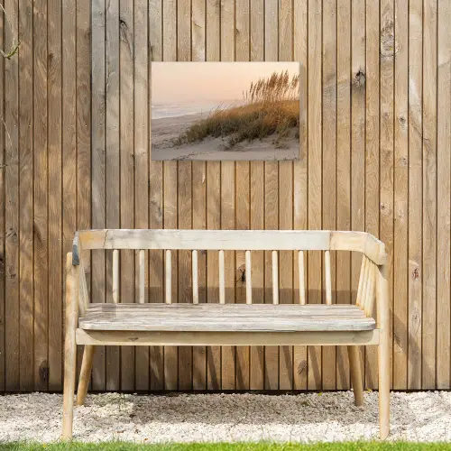 Duinlandschap - Zonsondergang - Strand Tuinposter op houten frame 2 cm dik klein -sfeer4