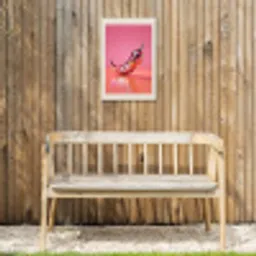 Disco - Peper - Roze Tuinposter op houten frame 2 cm dik klein -sfeer4