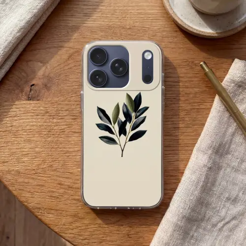 Ovaal - Olijfgroen - Simpel Telefoonhoesje iPhone 17 Pro klein -sfeer1