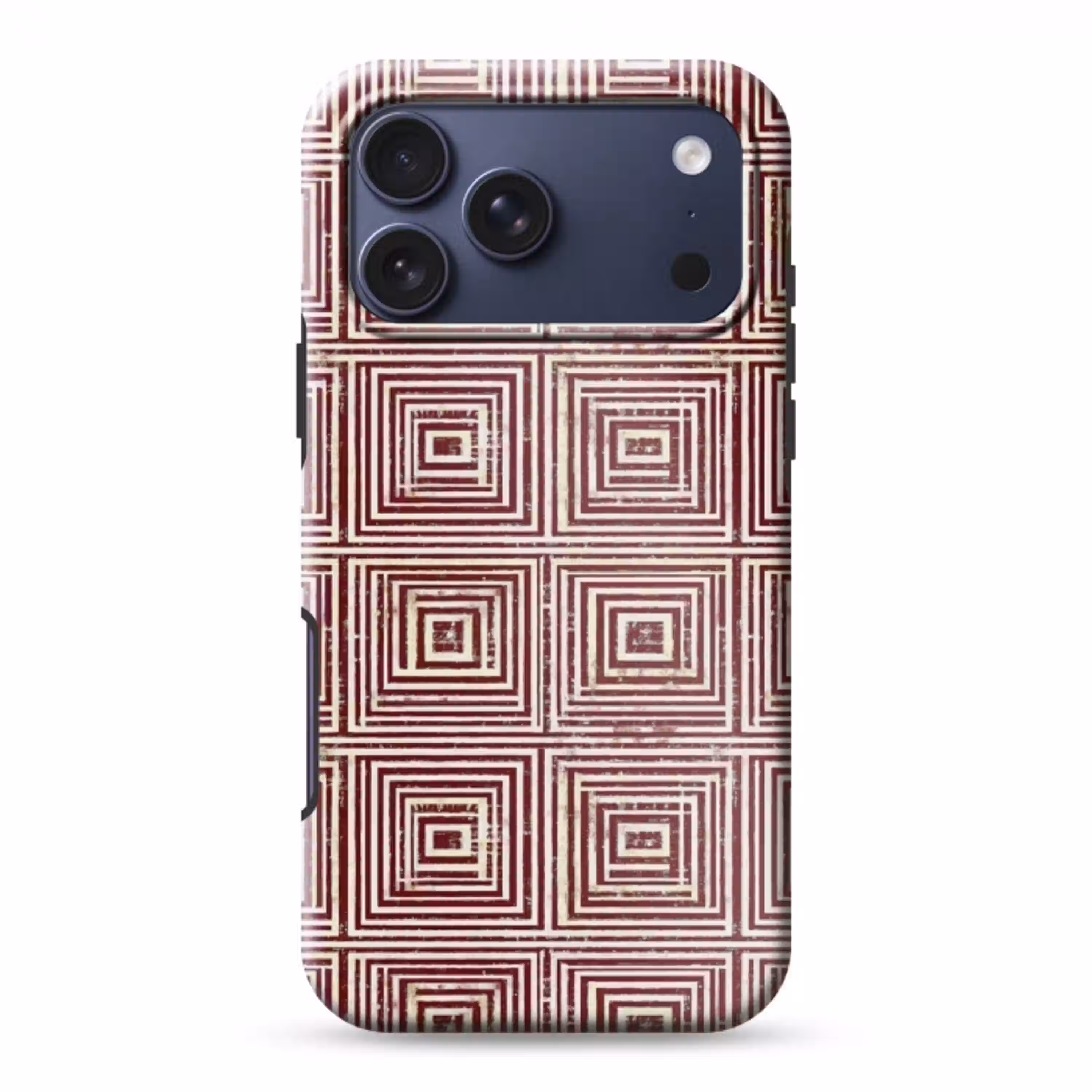 Geometrisch - Patroon - Rood Toughcase MagSafe Apple iPhone 17 Pro Max klein 1019 -3d