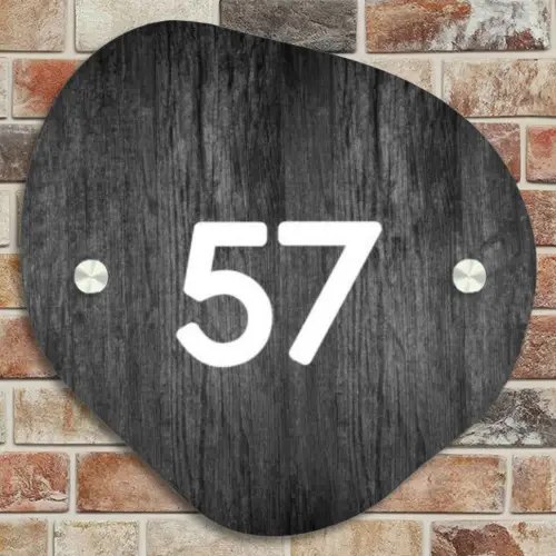 Donker hout - Traditioneel Naambord Organisch middel -sfeer10