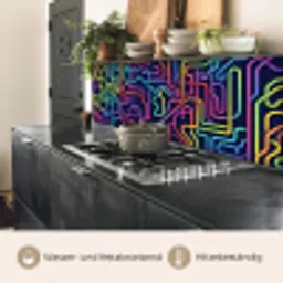 Retro - Abstract - Neon keuken achterwand 2 middel -usp_DE