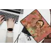 Vrouw - Bril - Roze - Bloemen laptophoes neopreen klein -bureau
