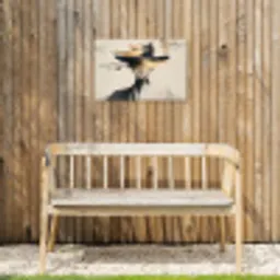 Vrouw - Hoed - Verf Tuinposter op houten frame 2 cm dik klein -sfeer4