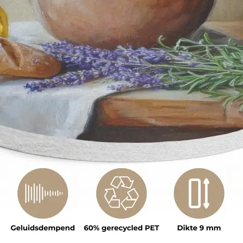 Lavendel - Brood - Stilleven Akoestische PET Vilt - Rond klein -closeup_NL