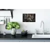 Tijger - Dieren - Portret - Luxe - Zwart Muursticker klein -keuken