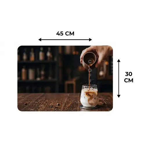 Espresso - Melk - Café Placemat vinyl groot -specs