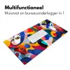Vormen - Abstract - Stippels - Blauw Muismat XXL klein -sfeer4