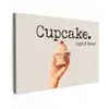 Cupcake - Zoet - Kers Tuinposter op houten frame 2 cm dik klein -3d