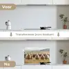 Schapen - Weidenlandschap - Heuvels keuken achterwand spatscherm klein -voor_na_NL
