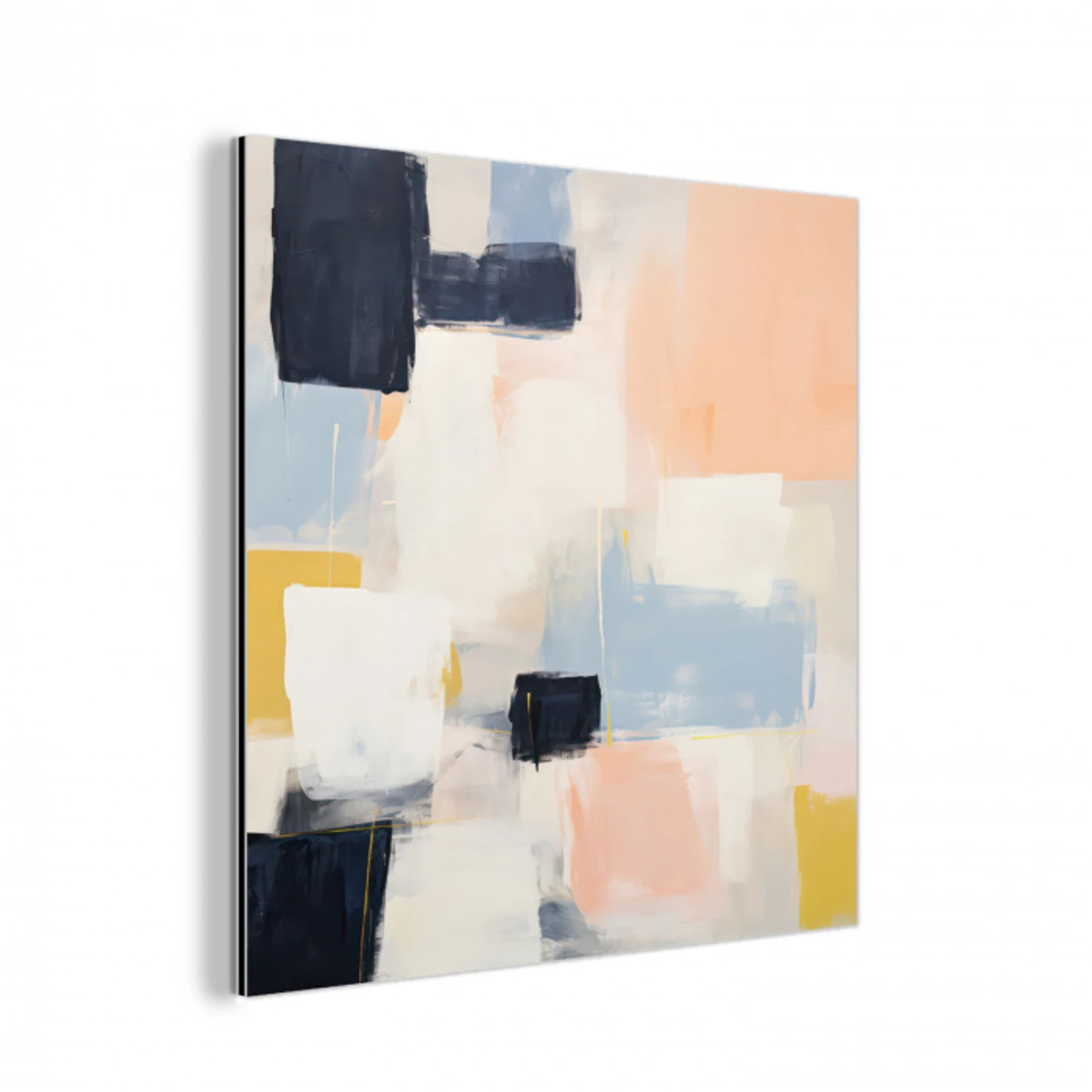 Kunst - Wit - Abstract - Modern aluminium wit klein -3d