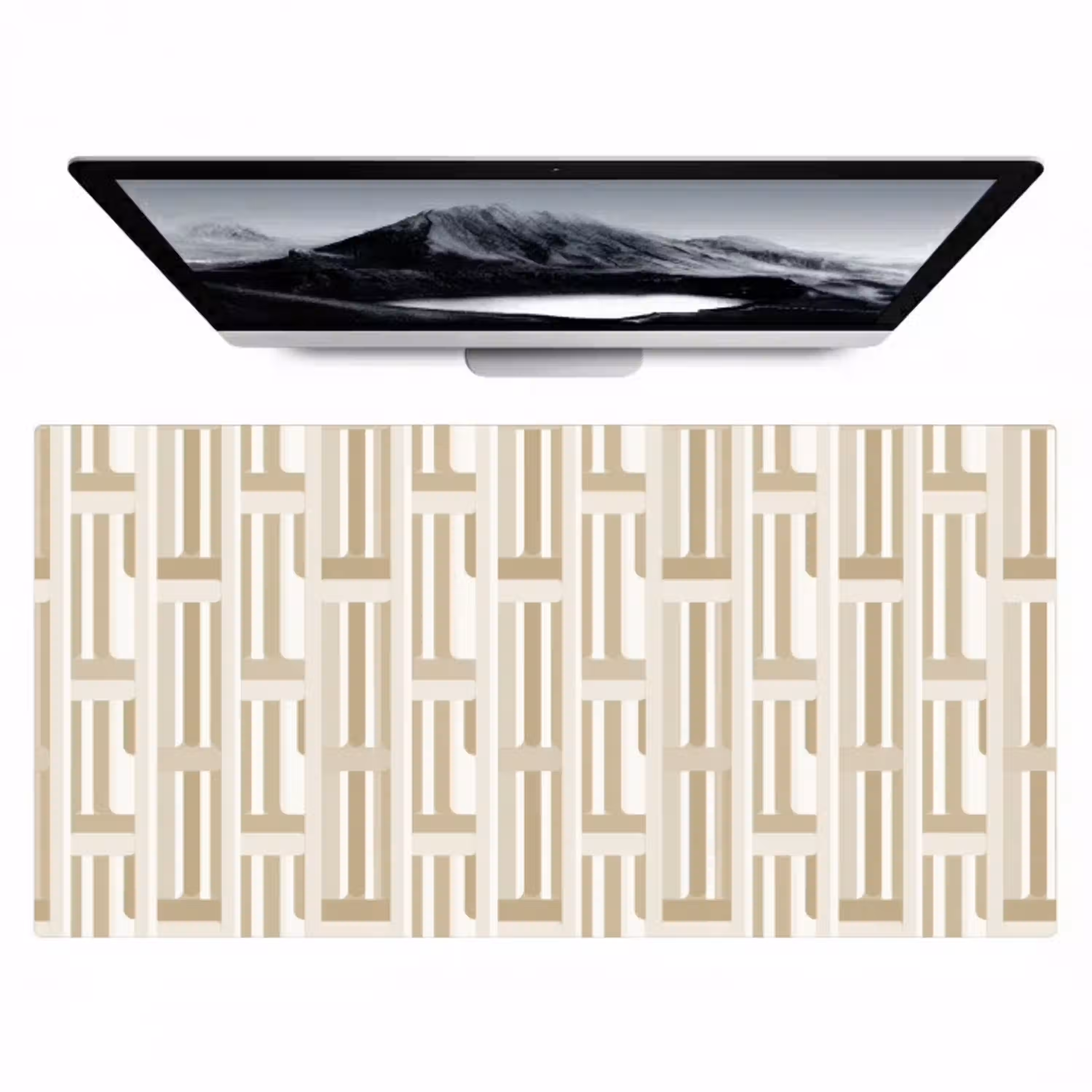 Modern - Geometrisch - Beige Muismat XXL klein 681 -zzz3d