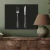 Vork - Mes - Zilver PET vilt klein -sfeer2