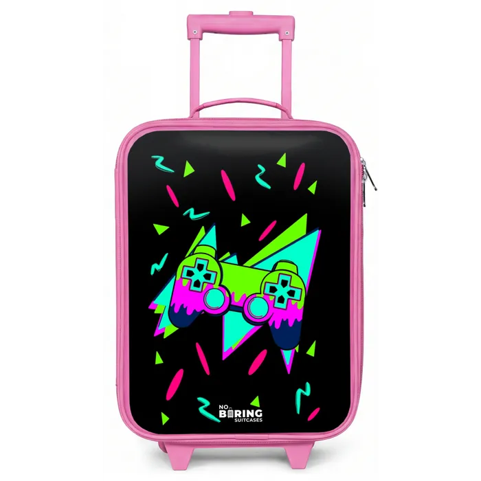 Neon controller op zwart Kinderkoffer - Roze klein -zz3dotto