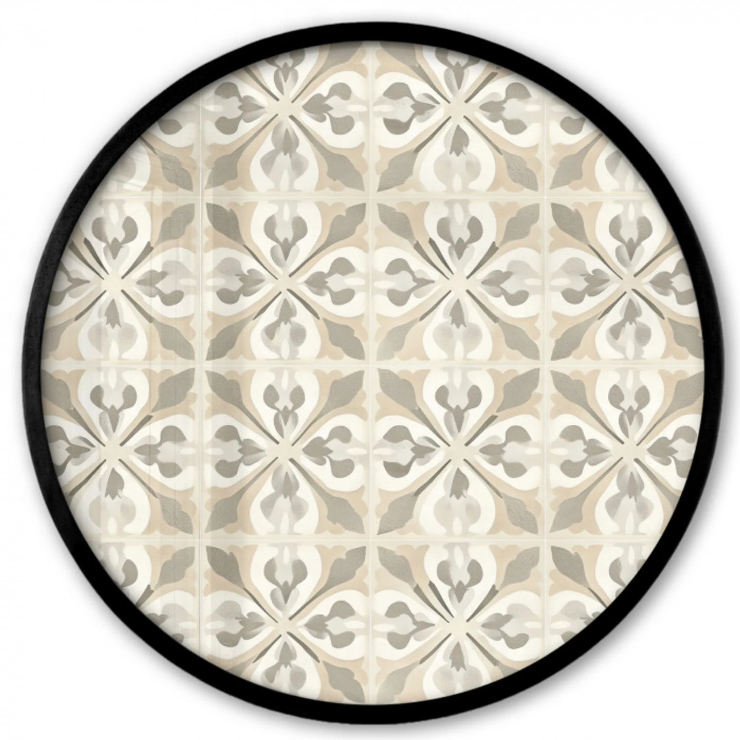 Tegel - Motief - Beige Fotolijst rond zonder passe partout klein 856 -3d
