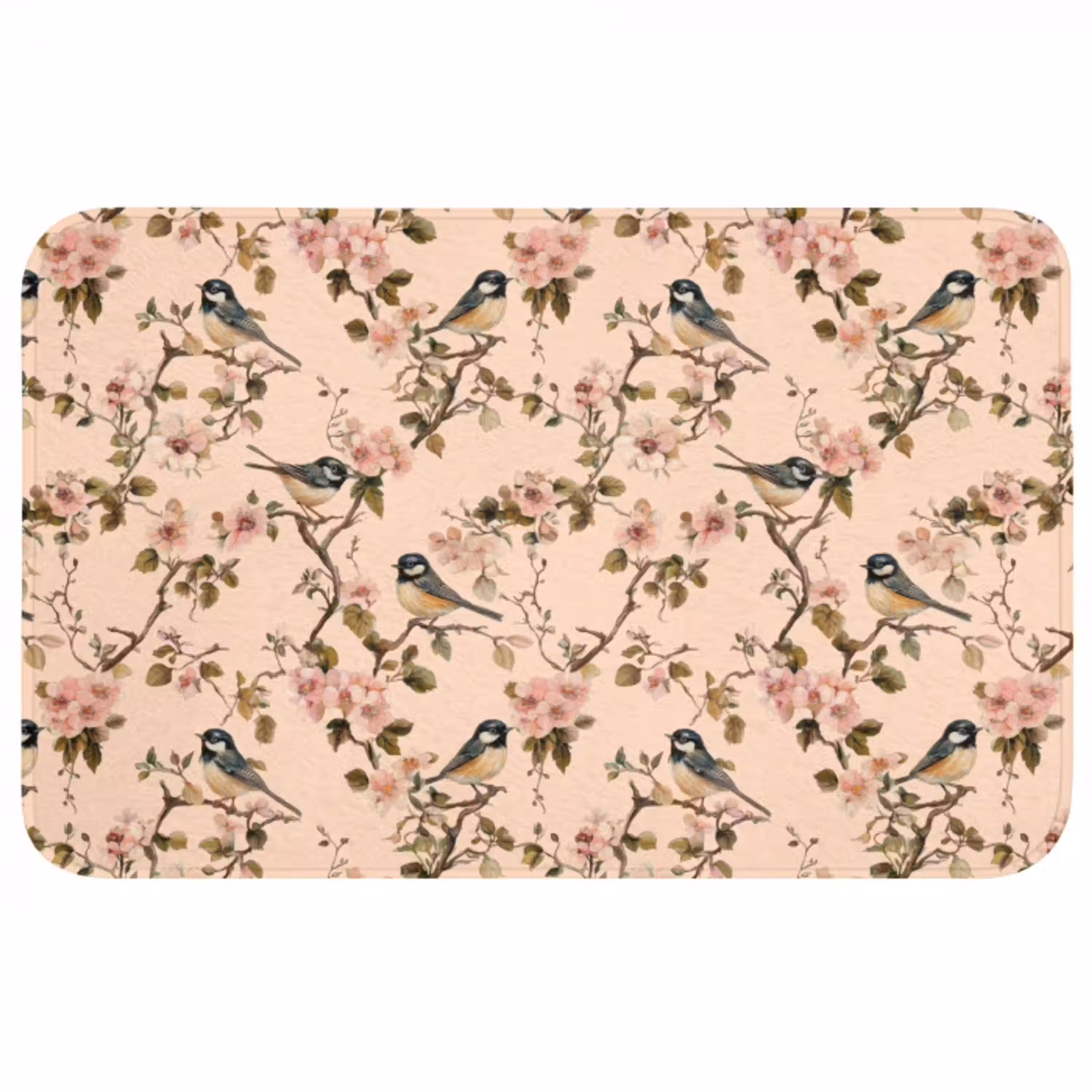 Bloesem - Koolmees - Roze WCmat middel 1009 -3d