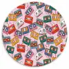 Cassette - Patroon - Roze Wandcirkel plexiglas klein 852 -3d