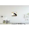 Panter - Zwart - Abstract - Goud textielposter latten blank klein -kinderkamer