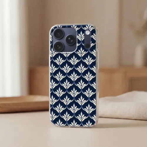 Modern - Ontwerp - Blauw Telefoonhoesje iPhone 17 Pro klein 878 -sfeer2