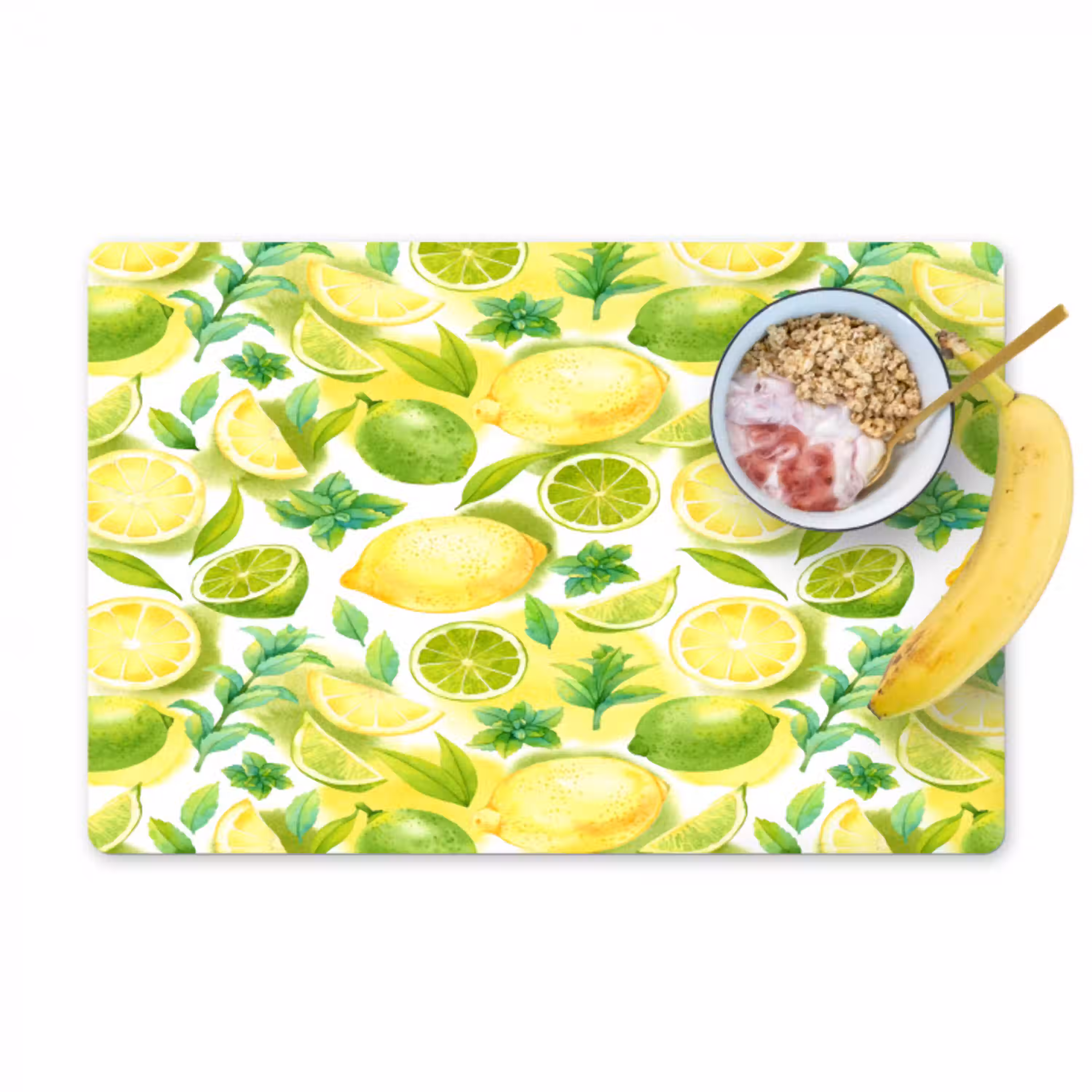 Citroen - Geel - Limoen - Groen Placemat vinyl groot 368 -zzzproduct_Kitchenyeah-website