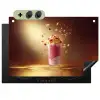 Framboos - Smoothie - Drinken - Roze Inductie beschemer met haakjes klein -3d