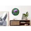 Aster - Paars - Bloem - Blaadjes Wandcirkel aluminium klein -kantoor