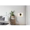 Abstract ontwerp - Zwarte cirkel - Verfvlekken textielposter latten blank klein -woonkamer