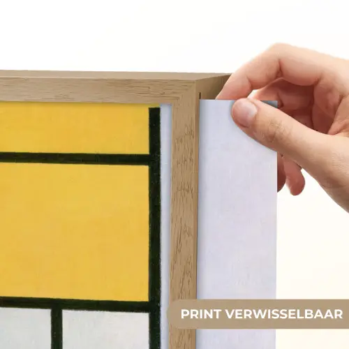Kunst - Mondriaan - Oude meesters - Compositie 2 Light Box met batterij (Wandlamp) middel -USP_websiteprintNL