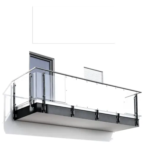 Wit - Kleuren - Neutraal Balkonbeschermer Duitsland klein 596 -3d