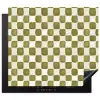 Schaak - Patroon - Groen Inductie beschermer vinyl 3mm middel 274 -3d