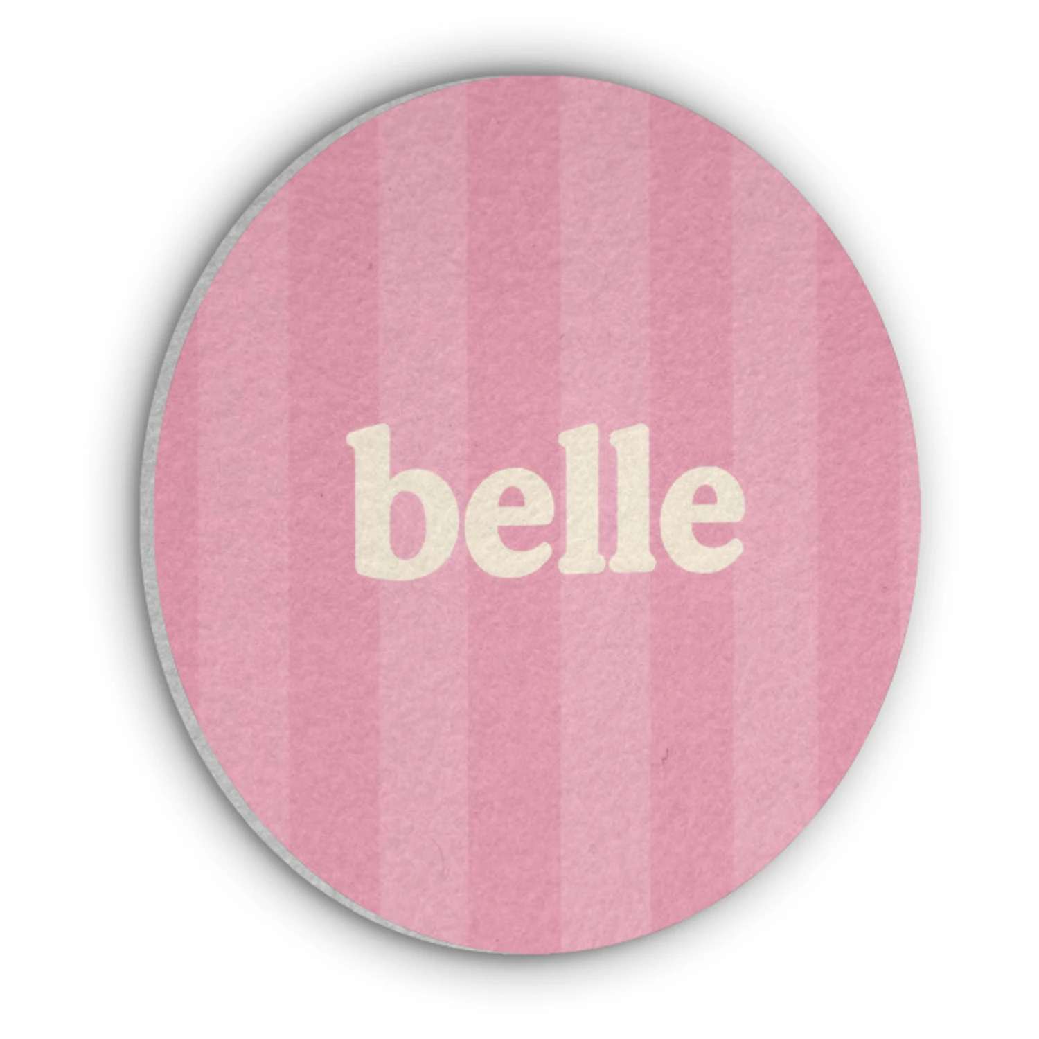 Roze - Gestreept - Belle Akoestische PET Vilt - Rond klein -3d