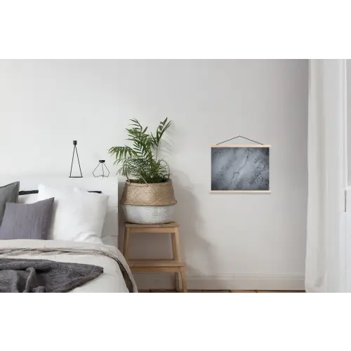 Beton - Grijs - Scheur textielposter latten blank klein -woonkamer