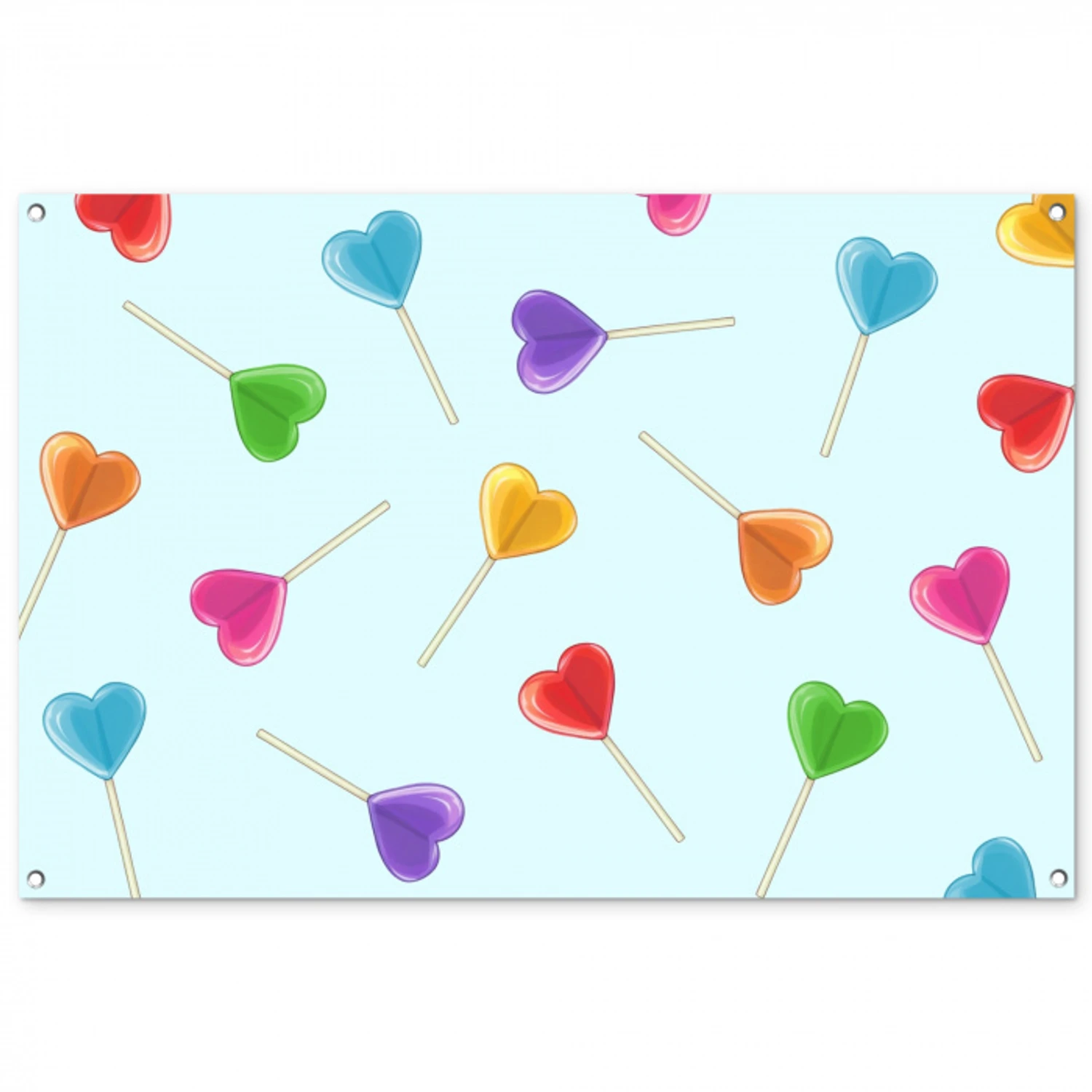 Lolly - Regenboog - Snoep tuinposter los doek groot -3d