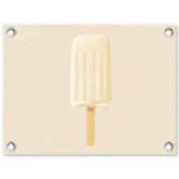 Minimalistisch - Waterijsje - Stokje - Beige tuinposter los doek klein -3d