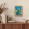 Pauw - Cirkels - Blauw Light Box met kabel (Tafellamp) klein -sfeer2