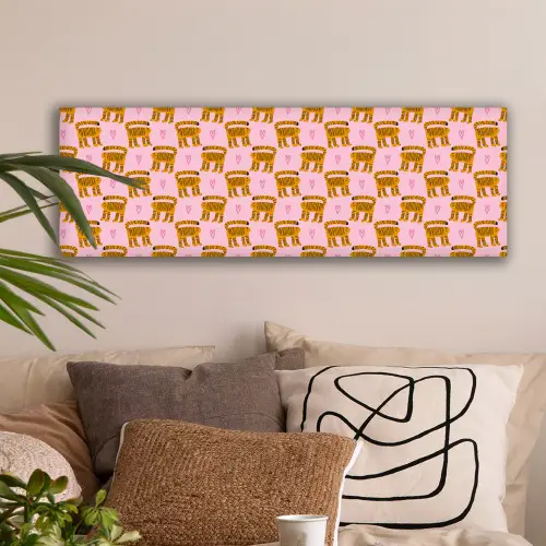 Katten - Roze - Hartjes canvas 2cm klein 828 -sfeer1