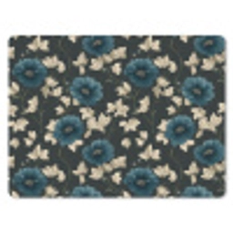 Botanisch - Bloemen - Blauw muismat rubber klein 262 -3d