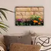 Bloemen - Bakstenen - Kleurrijk canvas 2cm klein -sfeer1