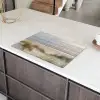 Zandstrand - Bewolkt - Duinen Inductie beschermer vinyl 3mm klein -sfeer8