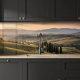 Toscaans - Landschap - Heuvels keuken achterwand 2 middel -sfeer1