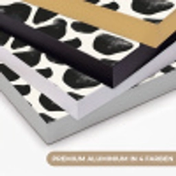 Dierenpatroon - Vlekken - Zwart - Wit Textielframe zwart klein 947 -USP_kleurenDE